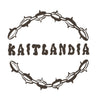 Logo with barbed wire design and 'Kaitlandia' text on a white background