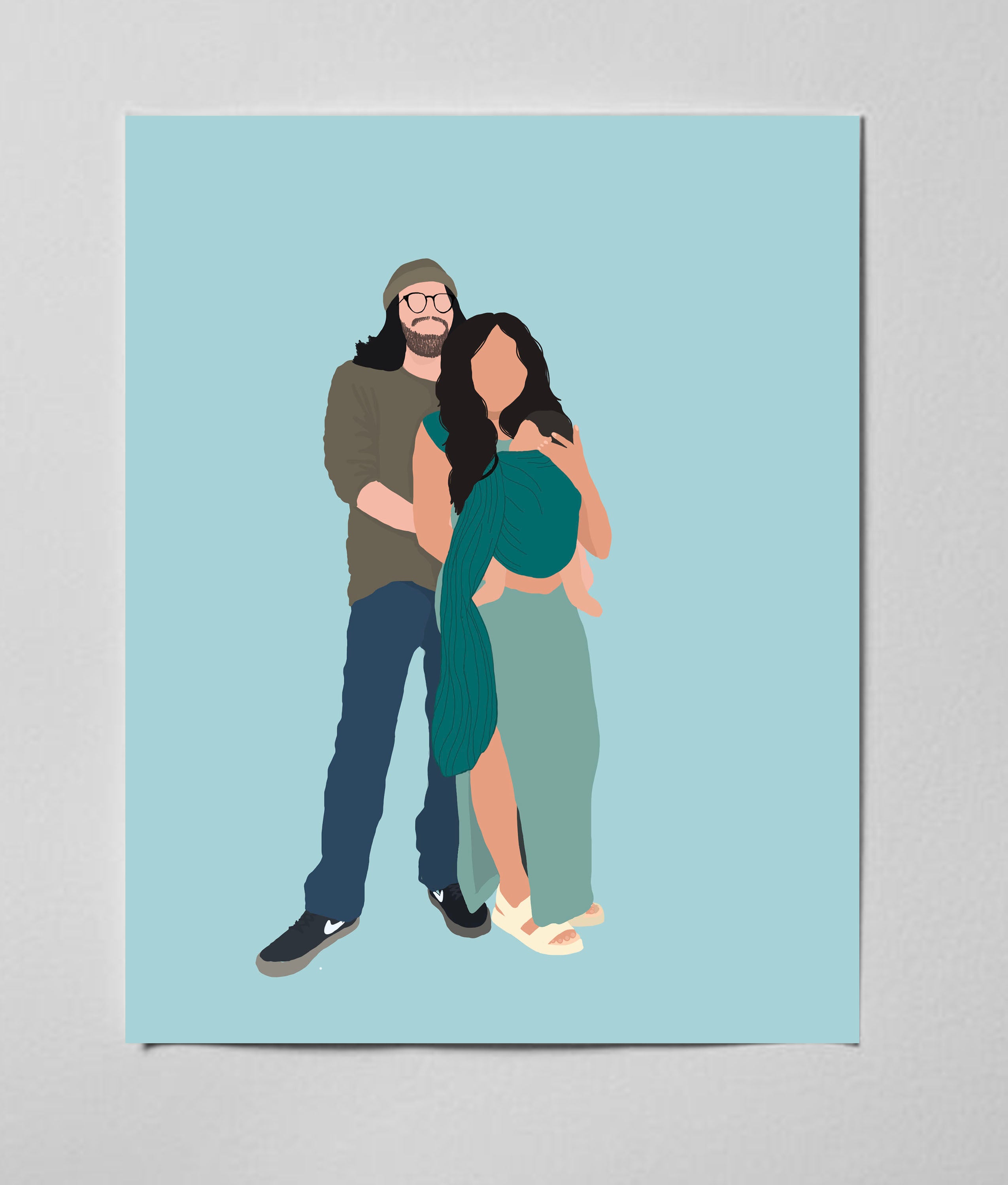 Faceless Portrait | Custom Drawing | Memorial Keepsake Digital Art