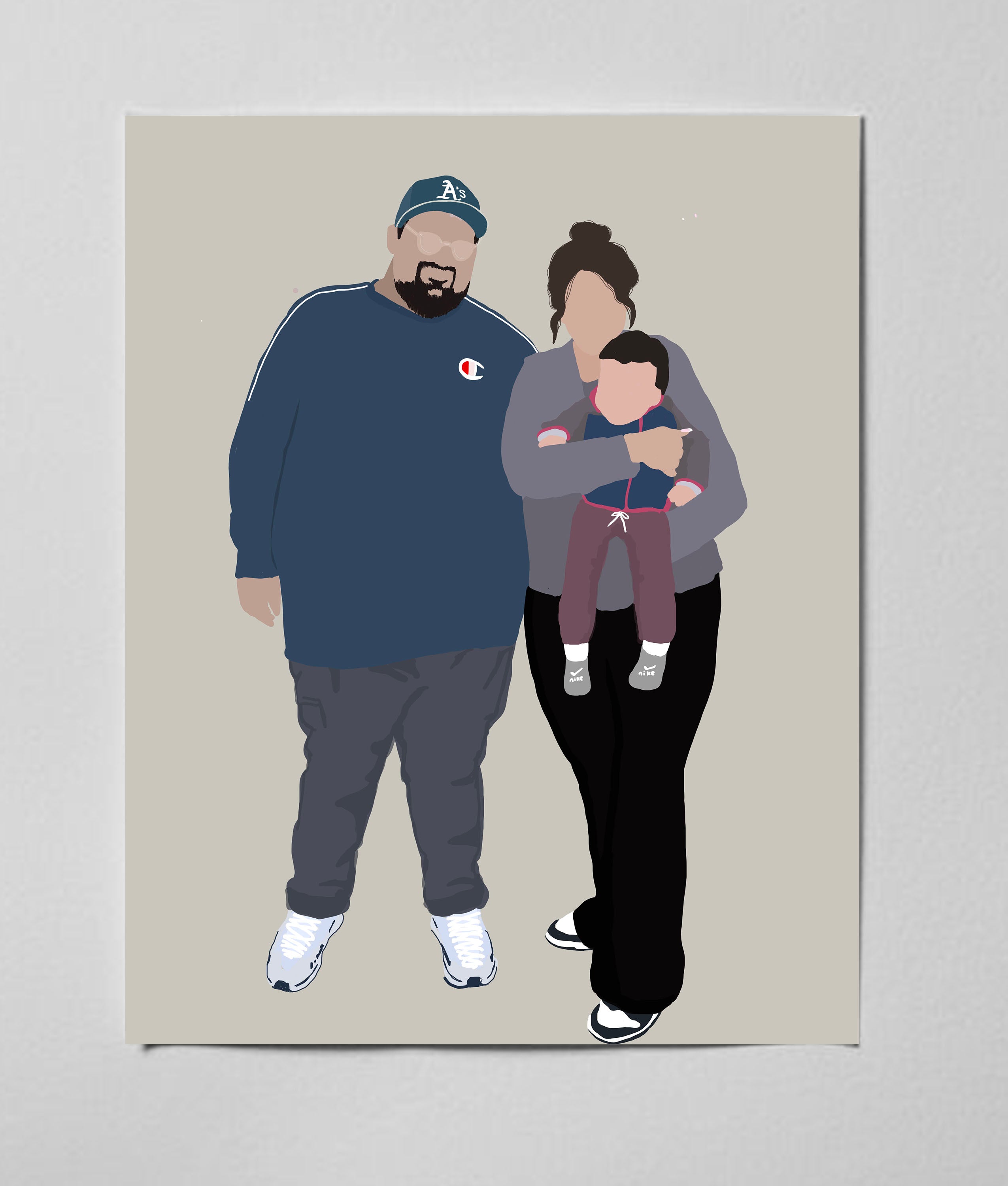 Faceless Portrait | Custom Drawing | Memorial Keepsake Digital Art