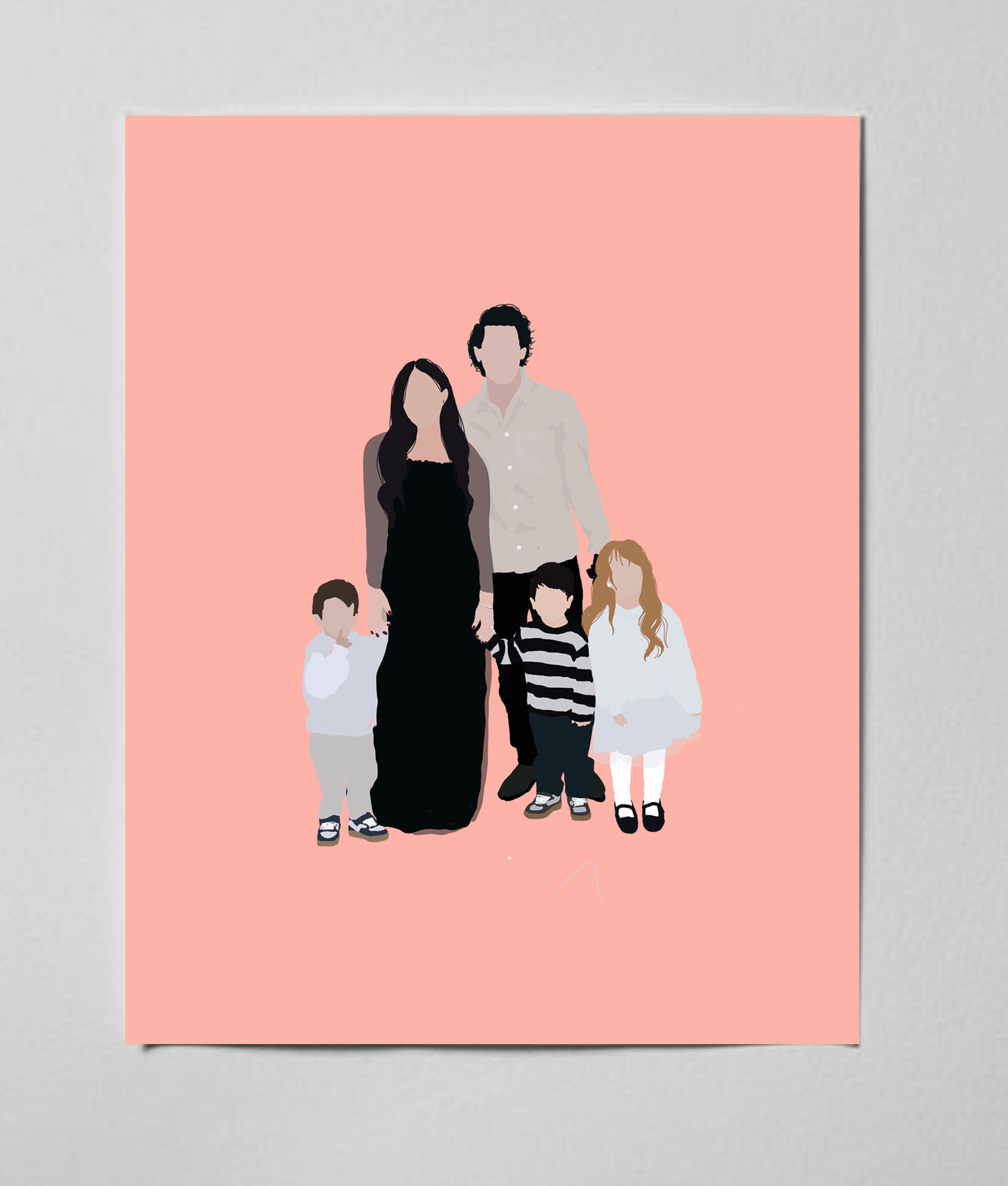 Faceless Portrait | Custom Drawing | Memorial Keepsake Digital Art