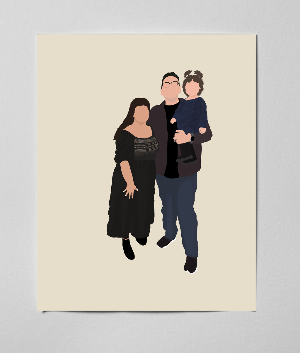 Faceless Portrait | Custom Drawing | Memorial Keepsake Digital Art