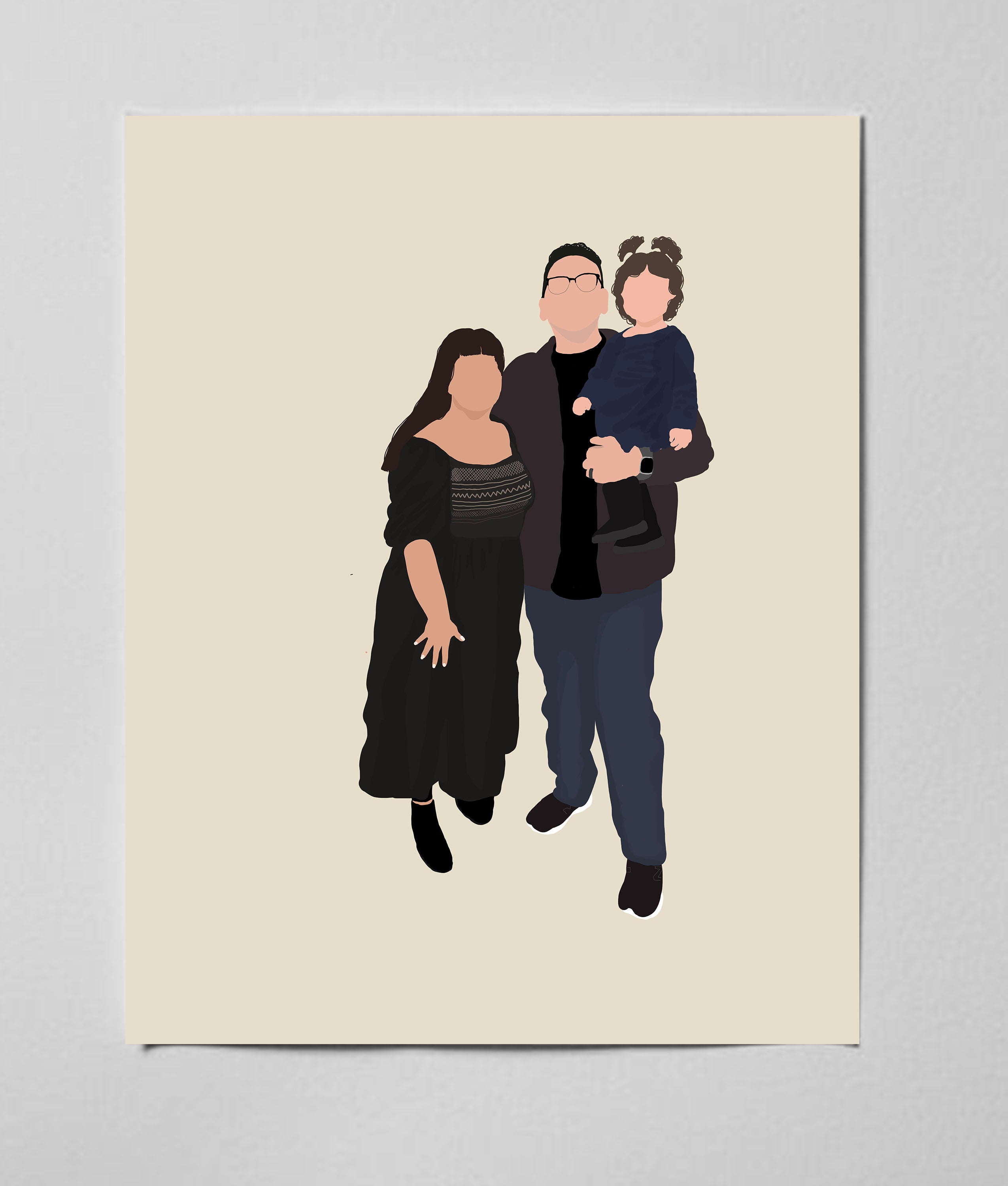 Faceless Portrait | Custom Drawing | Memorial Keepsake Digital Art