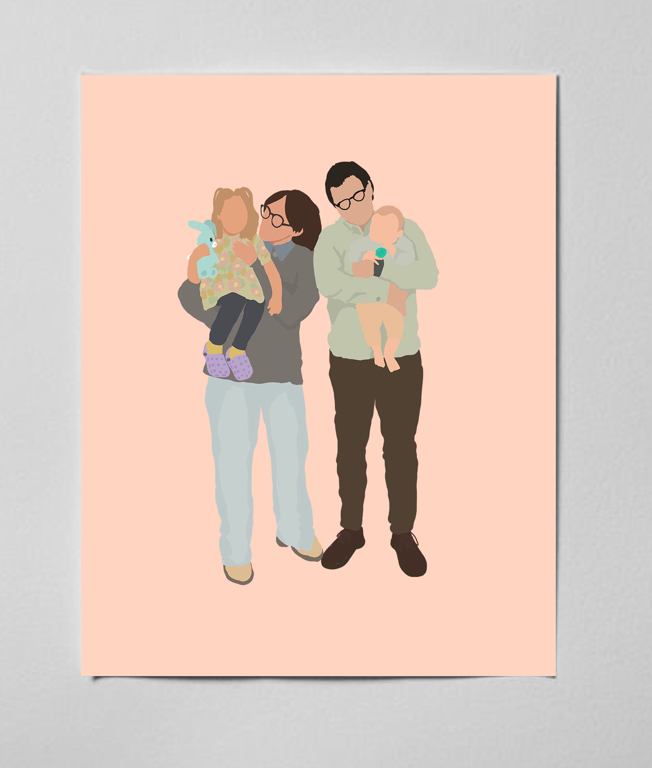 Faceless Portrait | Custom Drawing | Memorial Keepsake Digital Art